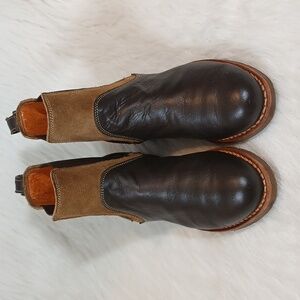 Penelope Chilvers Aviator Brown Boots Sz 38 Women's